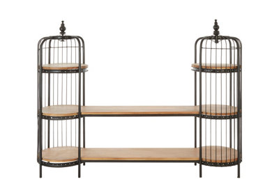 Orsina Versatile Long Black Finish Birdcage Shelf UnitDistinctive Design UnitDurable Modern Shelf Unit from B&Q