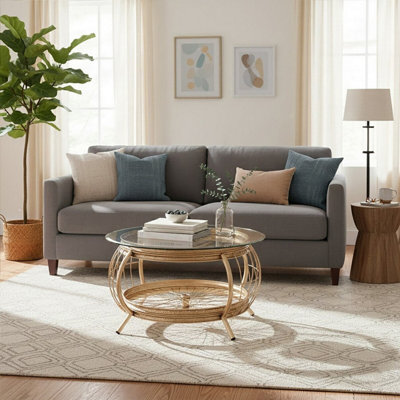 Orsina Mantis Champagne Gold Finish Coffee Table from B&Q