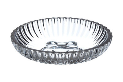 Orsina Ticino Brittany Clear Glass Soap Dish from B&Q