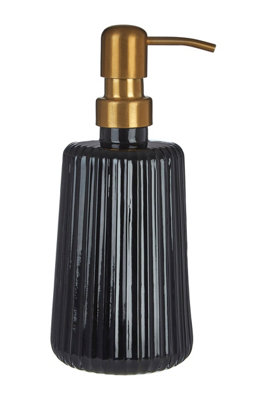 Orsina Ticino Brittany Black Glass Moisturizer Dispenser from B&Q