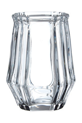 Orsina Faceted Design Clear Glass Bathroom TumblerCompact Tumbler CupTransparent DrinkwareLuxe Decor Tumbler from B&Q