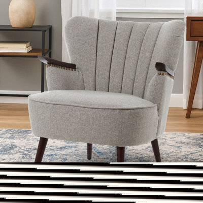 Orsina Vibrant Taupe Fabric Armchair For LivingroomsComfortable Highback Textured Taupe Chair For Bedrooms from B&Q