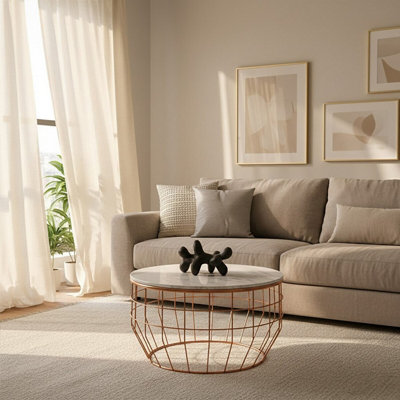 Orsina Vizzini White Marble Coffee Table from B&Q