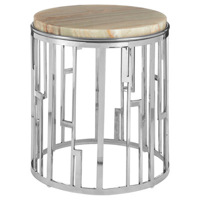Orsina Relic Onyx Stone Side Table from B&Q
