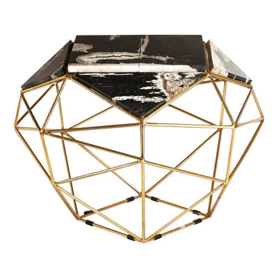 Orsina Relic Dark Petrified Wood Side Table from B&Q
