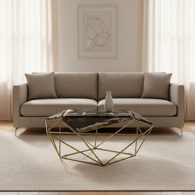 Orsina Relic Dark Petrified Wood Coffee Table from B&Q
