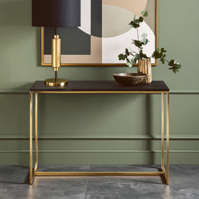 Orsina Relic Dark Petrified Wood Console Table from B&Q