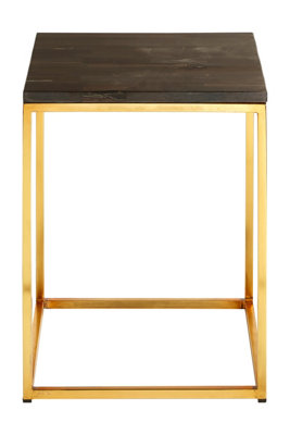 Orsina Relic Dark Petrified Wood Square Side Table from B&Q