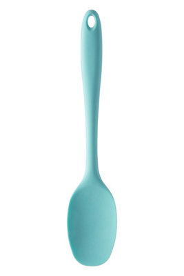 Premier Housewares Green Interiors By Premier Pastel Silicone Spoon For Non-Stick Cookware,Heat-Resistant Spoon For Stirring,Spoon With Hanging Loop