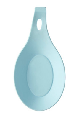 Orsina Non-Stick Light Blue Silicone Spoon Rest,silicone Spoon Stand,heat-Resistant Spoon Holder With Hanging Loop from B&Q