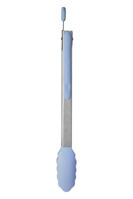 Orsina Light Blue Silicone Tongs,heat-Resistant Stainless Steel Tong With Silicone Grips,perfect For Grilling from B&Q