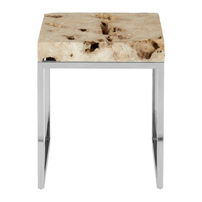 Orsina Relic Cheese Stone Side Table from B&Q