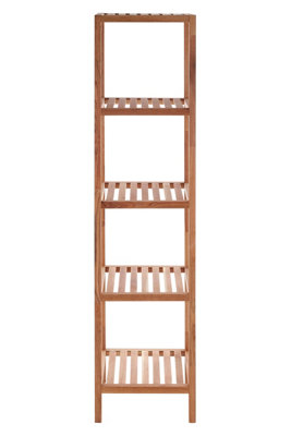 Orsina Arla 5 Tier Walnut Wood Bathroom Shelf Unit from B&Q
