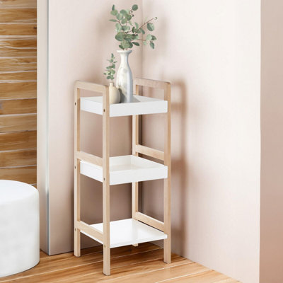 Orsina Arla Bathroom Shelf Unit With Birchwood Frame from B&Q