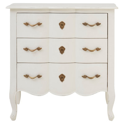 Orsina Three Drawer White Storage Chest from B&Q