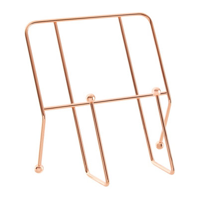 Orsina Elegant Design Cookbook Stand With Copper FinishCopper Finish Recipe Book StandDurable Book Stand from B&Q