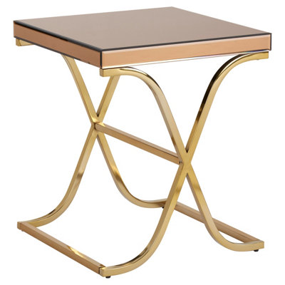 Orsina Elegant Square Table With Cross Legged Base For Sitting AreasStylish Decorative Bedside Table For Bedrooms from B&Q