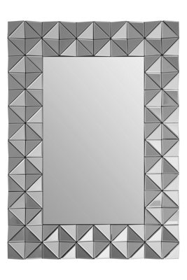 Orsina 3D Geometric Wall Mirror For LivingroomModern Rectangular Accent Mirror For Bedroom from B&Q