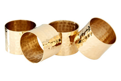 Maison By Premier Light Set Of Four Brass Finish Napkin Rings - Image 4
