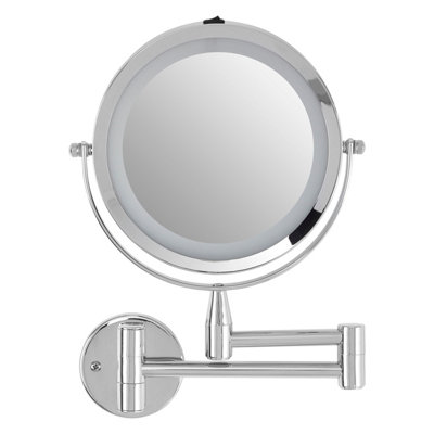 Orsina Wall Mounted Led MirrorDurable 29X18Cm Chrome Bathroom MirrorSwivel Design from B&Q