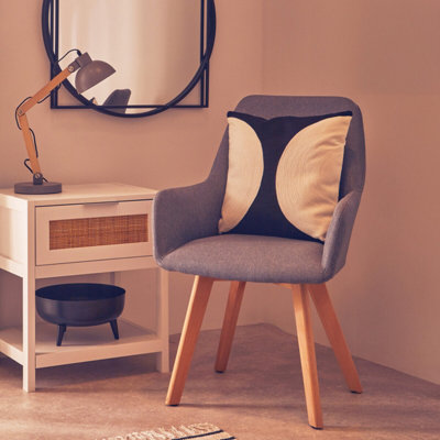 Premier Housewares Interiors By Premier Lightweight Leisure Chair, Effortless Cleaning Lounge Chair, Space-Saving Armchair, Comfy Lobby Chair Grey