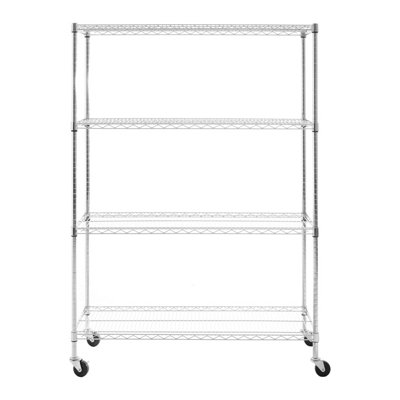 Orsina Contemporary Design 4 Tier Metal Shelf UnitVersatile Unit For Living RoomDurable Standing Metal Unit from B&Q