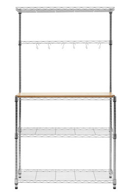 Orsina Versatile Design 4 Tier Shelf UnitContemporary Shelf Unit For Living RoomDurable Standing Metal Unit from B&Q