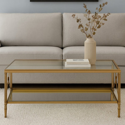Orsina Stunning Design Coffee Table With Gold Finish FrameVersatile Display TableElegant Decorative Table from B&Q