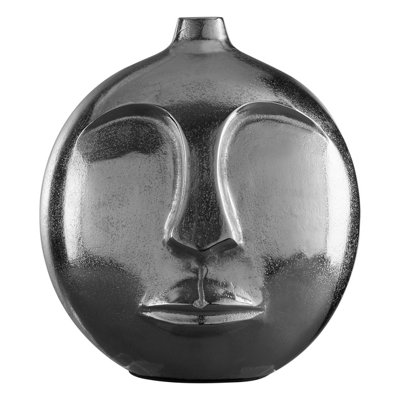 Orsina Viso Large Silver Finish Round Vase from B&Q