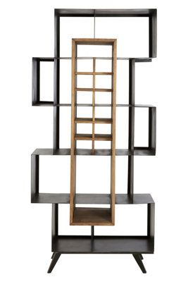Orsina Black Iron Frame Shelf Unit,elegant Storage Unit,luxe Wall Shelf With Modular Compartments,metal Shelf Unit from B&Q