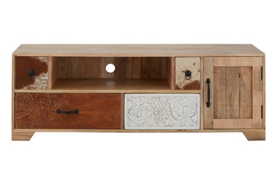 Orsina Mango Wood Media Unit,four Drawers Unit,industrial Design Sideboard,modern Storage Cabinet,bedroom Sideboard from B&Q
