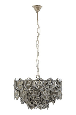Orsina Grey Glass Modern Chandelier from B&Q
