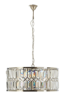 Orsina Round Frame Crystal Chandelier from B&Q