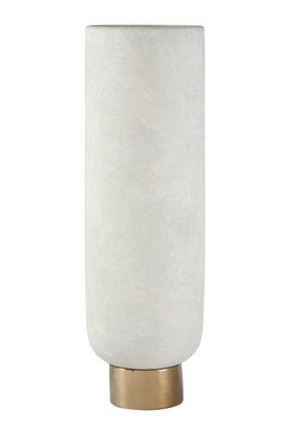 Orsina Callie White And Gold Large Pedestal Vase. from B&Q