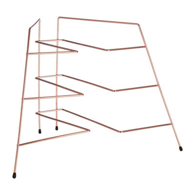 Orsina Rowan Copper Plated Corner Plate Rack from B&Q