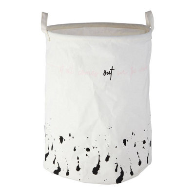 Orsina Speckled Fabric Laundry Basket from B&Q
