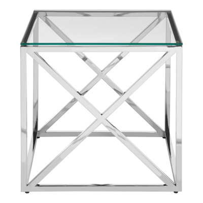 Orsina Allure End Table With Cross Base from B&Q