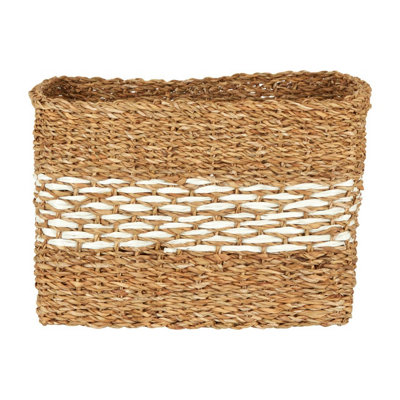 Premier Housewares Interiors By Premier Rectangular Seagrass Basket