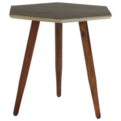 Orsina Boho Hexagonal Wooden Side Table from B&Q
