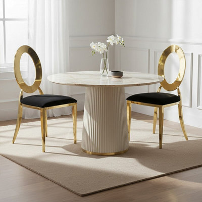 Interiors By Premier Gold Sarita Stackable Frame Dining Chair - Image 6
