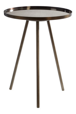 Orsina Corra Black Iron Finish Side Table from B&Q
