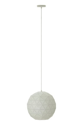 Orsina Small White Pendant LightModern Geometric Ceiling Light With White CordDurable Steel Hanging Lamp from B&Q