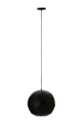 Orsina Small Black And Copper Pendant LightGeometric Steel Ceiling Light With Gold-Finish Interior from B&Q