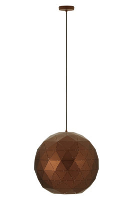 Orsina Medium Coffee Finish Pendant Ceiling LightGold Interior Geometric Pendant LampBlack Cord Light Fixture from B&Q