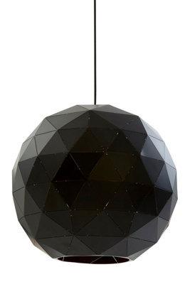 Orsina Large Black And Copper Pendant LightModern Geometric Pendant Ceiling LampBlack Metal Pendant Light from B&Q