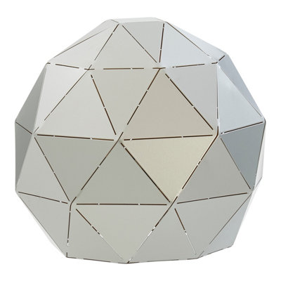 Orsina Silver Finish Table LampGold Inner Shade Table Light For Living RoomDurable Geometric Lamp from B&Q
