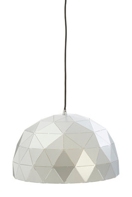 Orsina Small Silver Dome Pendant LightGeometric Metallic Pendant With Gold InteriorModern Ceiling Light from B&Q
