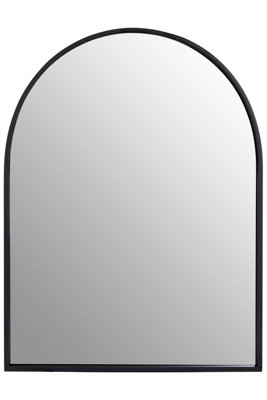 Orsina Trento Small Black Metal Wall Mirror from B&Q