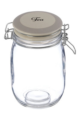 Orsina Stylish Tea Storage JarDurable Glass Jar With Lid For Kitchen CounterVersatile Airtight Storage Jar from B&Q