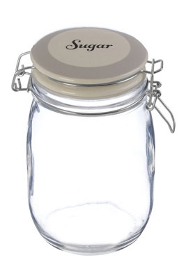 Orsina Stylish Sugar Storage JarDurable Glass Jar With Lid For Kitchen CounterVersatile Airtight Storage Jar from B&Q